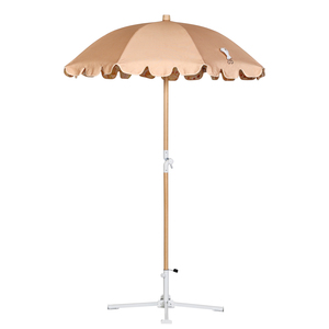 1.8M 프리미엄 휴대용 자외선 차단 방수 친환경 목재 비치 우산 플랩 파크 호텔 휴가용 접이식 경량 - Product Image 2