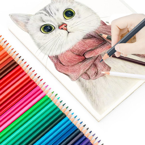 Crayons de couleur à base d'huile en boîte rouge, stylos à dessin, fournitures artistiques, coloriage pour enfants, 12 couleurs - Product Image 4