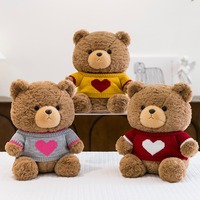 Haute qualité coton ours en peluche peluche poupée personnalisé mignon à capuche ours en peluche jouet nouveau dessin animé Anime inspiré cadeau d'anniversaire