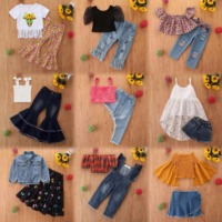 Lots de vêtements d'été en coton mélangé pour enfants, ensembles T-shirts et shorts pour garçons et filles, tenues, liquidation d'usine