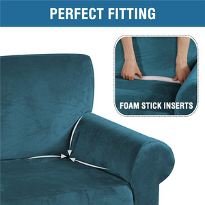 <span class=keywords><strong>Housse</strong></span> de canapé en velours très élastique, couverture de <span class=keywords><strong>protection</strong></span> pour meubles, fauteuil, deux places, résistant au glisse, tissu Super doux, 1 pièce - Product Image 4
