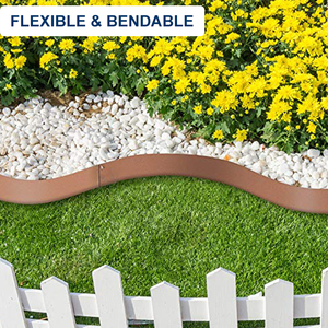 5 pezzi 16.25 piedi di lunghezza del giardino abbellito bordo del metallo bordatura bordo prato cresciuto per giardino - Product Image 5