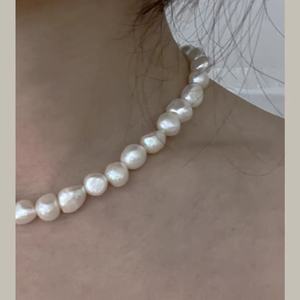 Collar de Perlas Grandes de Estilo Barroco Retro Francés, Natural, con Luz Intensa, Versátil, Exagerado, Cadena para Clavícula - Product Image 4