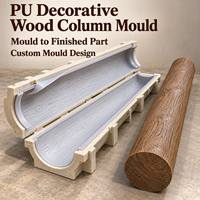 Moule en résine Tietuo + noyau en silicone pour colonne décorative en bois PU C295-G4 – Taille stable – Fabricant et exportateur – Conception personnalisée