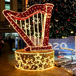 Large Musical Instrument Light Sculpture for Theme Parks City Squares Shopping Centers and Holiday Photo Areas - Product Image 1