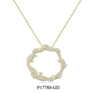 الفاخرة مجوهرات الأزياء جولة مكعب الزركون النساء 925 فضة أقراط اللؤلؤ - Product Image 6