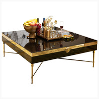 Autres meubles d'hôtel, luxe, Dubaï, acier inoxydable doré, style européen, table basse Medusa Versac
