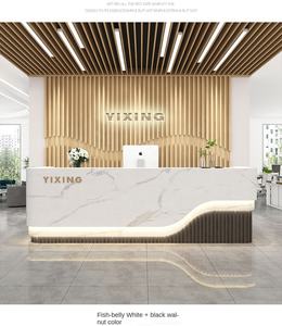 Meja Resepsionis Kantor Desain Modern QTZ30 dengan Logo Kustom, Meja Kantor Mewah, Meja Resepsionis, Meja Depan, Meja Resepsionis Salon Kecantikan - Product Image 5