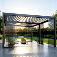 Pergola autoportante extérieure en alliage d'aluminium, écologique et durable, design moderne, résistante aux intempéries, pour jardinage, fabrication OEM&ODM sur mesure