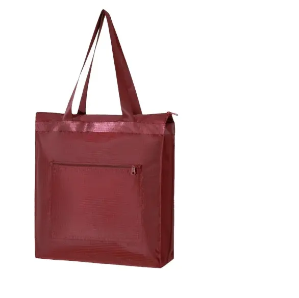Bolsas de tela de reciclaje personalizadas, bolsas de compras de comestibles reutilizables, ecológicas, color burdeos, con logotipo