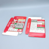 Boîte en carton rectangulaire haut de gamme pliable en papier d'art, fabrication OEM en gros par l'usine chinoise, pour l'emballage de pâtes italiennes et de macaronis