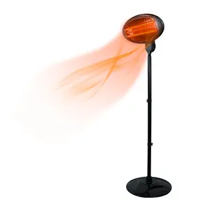 Panas Baru Desain Terbaik Listrik Matahari Outdoor Patio Heater dengan Lampu Halogen/Halogen Taman Pemanas