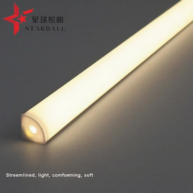 1616H 45 Degree LED Aluminum Profile Opal Diffuser 6000 Series Anodized Surface Linear Light IP20 Rated CRI90 5 Year Warranty