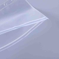 Vente chaude clair pvc sac zippé a5 transparent en plastique a6 enveloppe de reliure de caisse avec enveloppes de dépenses sac classeur budgétaire