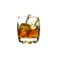 Verre à whisky rond transparent à base épaisse de 80 ml pour servir des spiritueux dans les bars et à la maison