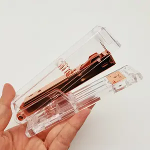 Middelgrote Op Maat Gemaakte Transparante Roségouden Nietmachine Papiermachine Voor Schoolkantoorbenodigdheden Voor Promotieboekbinding