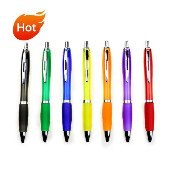 BECOL Promotional Customized Ball Point Pens Plastic Fancy Ball Pen with Printed Logo for Advertising