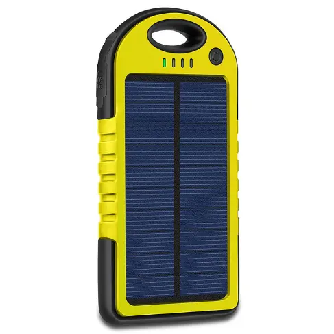 Produsen pengisi daya baterai surya tahan air Travel Powerbank 2 output USB 10000mah ponsel pintar energi Solar power bank