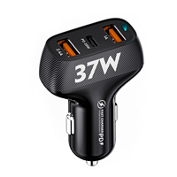 Chargeur de voiture SUNDA 51W PD, PD30W PPS33W QC3.0 USB Type C, charge rapide, chargeur de voiture portable, adaptateur de voiture pour téléphones mobiles