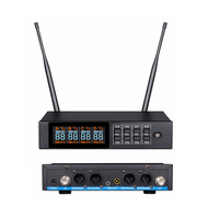 Teknologi Baru Harga Terjangkau ID Terkunci Frekuensi UHF Dapat Disesuaikan 4 Kanal Mikrofon Nirkabel Genggam Dinamis Ringan Peredam Kebisingan
