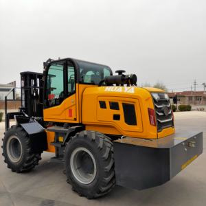 HUAYA חדש קומפקטי 4wd 2wd 4x4 4000 kg <span class=keywords><strong>4</strong></span> טון ארבעה גלגל כונן מלגזה כל <span class=keywords><strong>terrain</strong></span> המלגזה עם מונית/EPA/Euro5 - Product Image 4