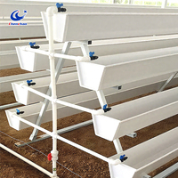 Système de culture hydroponique verticale NFT, canal de drainage, PVC de qualité alimentaire pour la culture commerciale en intérieur de légumes-feuilles, laitue, herbes