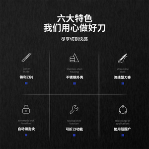 Deli Utility Knife Stainless Steel Blade Black 9x80mm For Paper Cutting Art Crafting - Product Image 5