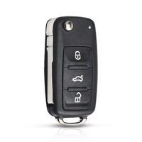 Coque de clé de voiture, clé pliable avec lumière LED pour VW Golf Jetta Polo Scirocco Tiguan Touran, accessoires de clé de voiture