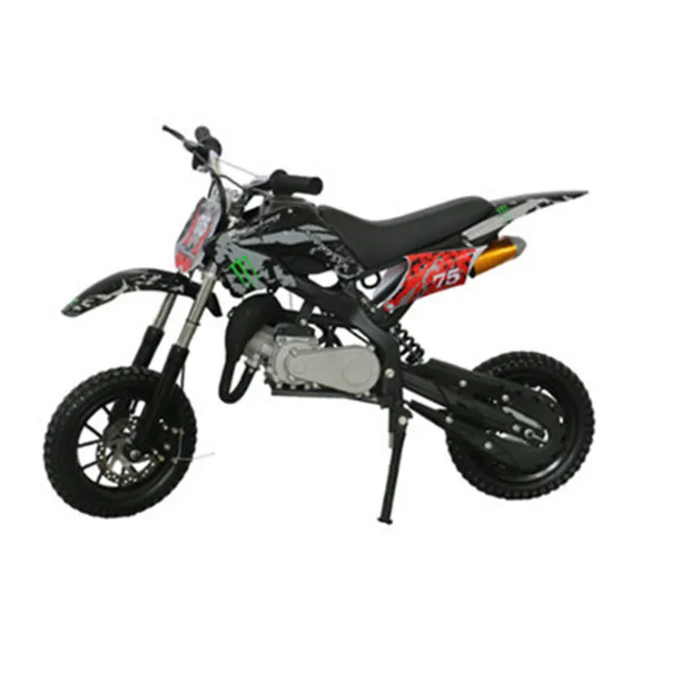 7.5 Inch 2 Takt Gas Aangedreven Benzinemotor 49cc Mini Crossmotor Pocket Bike Voor Kinderen