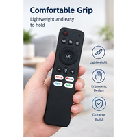 Télécommande vocale universelle intelligente noire 16 boutons connexion sans fil 2,4 GHz OEM ODM Usine Moule en plastique ABS
