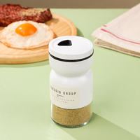 Pot à épices en verre miniature de 135 ml, de qualité alimentaire, en forme d'entonnoir, pour poudre de poivre, poudre d'essence de poulet, poudre de piment