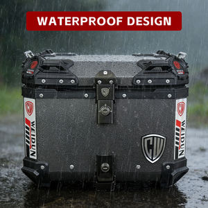 WEIDUN - Baúl Superior para Motocicleta de Aluminio Plateado de Alta Gama, 45L, Caja Trasera Impermeable para Motocicleta - Product Image 3