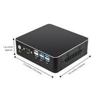 Ordinateur industriel embarqué Adipcom MFC-1801 Mini PC Intel Pentium 5405U 2*RS232 DDR4L WIFI compatible OS en stock noir