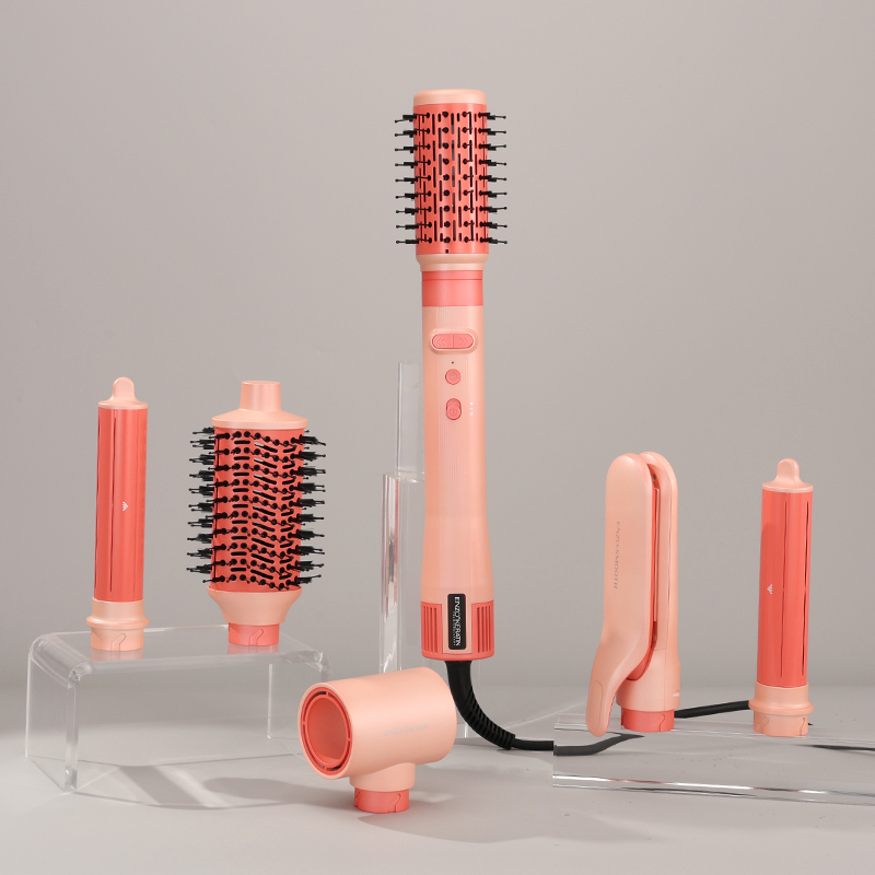 ENZO Pink 6 in 1 Styler One Step Hair Dryer Brush Professional
