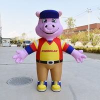 Costume gonflable publicitaire de cochon de dessin animé, personnalisable pour la décoration
