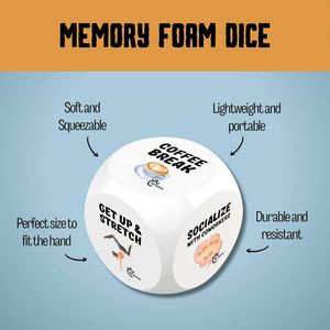 PU Dice Stress Relief Toy Ball Custom Logo Promotional <b>Cube</b> Foam Squeeze Toy Stress Relief Gift for Casino, Office, School Event - Product Image 6