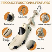 Embauchoirs ajustables pour hommes et femmes, écologiques, best-seller transfrontalier. Tendeur de chaussures en plastique biodégradable à base de balle de riz