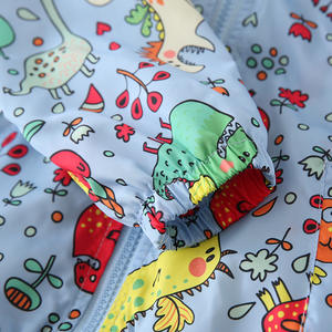 2025 estilo europeo americano Toddle niñas chaqueta de dinosaurio con estampado completo primavera otoño nuevo abrigo cortavientos para niños - Product Image 4