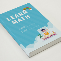 Cahier de mathématiques à couverture souple personnalisé, cahier d'exercices scolaires pour enfants