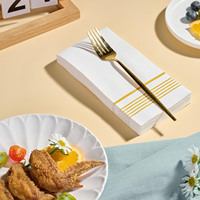 Serviettes en papier laminées 2 plis de qualité supérieure, absorbantes et jetables, pour invités, pour Thanksgiving, mariages et traiteurs