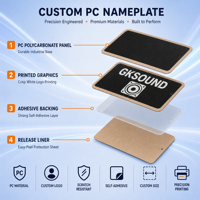 Placa de Identificación Personalizada Qiantak para PC, Etiqueta de Logotipo de Policarbonato para Equipos de Audio, Etiqueta para Máquinas Industriales, Suministro al por Mayor OEM