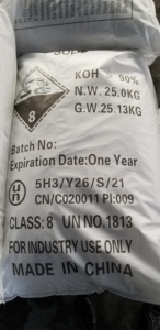 90% 95% Potassium Hydroxide Flakes <span class=keywords><strong>KOH</strong></span> 25kg/Karung Harga Potassium Hydroxide untuk Bahan Baku Utama Serat Poliester - Product Image 2