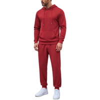 Survêtements décontractés pour hommes, coupe classique, couleur unie, automne, logo personnalisé, vêtements de sport, fermeture à cordon, ensemble 2 pièces, jogging