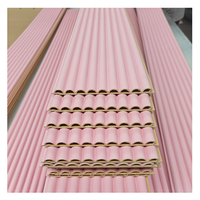 Panneau mural en composite bois-plastique rainuré WPC, revêtement intérieur, lamelle pour décoration de fond de télévision, panneau mural cannelé