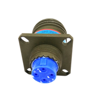Connecteur D38999/26WB35PB Série J599, fiche droite 14 broches, contacts à sertir plaqués or, blindage EMI, boîtier en alliage d'aluminium IP67/IP68
