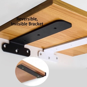 5 mét dày Heavy Duty kim loại đúc sắt L Wall Mount Phần cứng hỗ trợ nổi Kệ Chân đế cho kệ gỗ - Product Image 1