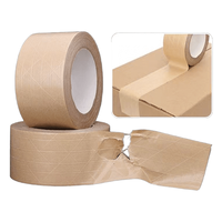 Ruban adhésif en papier kraft personnalisé, imprimé, écologique, renforcé de fibres de verre, résistant à la chaleur, en acrylique, imperméable