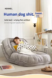 Sofá <span class=keywords><strong>Cama</strong></span> Plegable de Diseño Moderno con Respaldo Ajustable en 5 Posiciones, Tapizado en Tela, <span class=keywords><strong>Cama</strong></span> para Perros para Uso en Interiores - Product Image 4