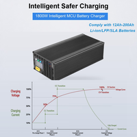 Chargeur de batterie intelligent réglable 1800W 40-60V avec écran LCD pour batteries au plomb-acide, Li-ion, LifePO4 et MCU 36V 48V 30A