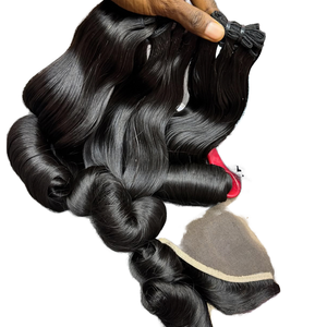 Extensiones de Cabello Remy Vietnamita al por Mayor, 30 Pulgadas, Rizado Afro, Puntas Doblemente Cosidas a Máquina, Trama Doble - Product Image 1